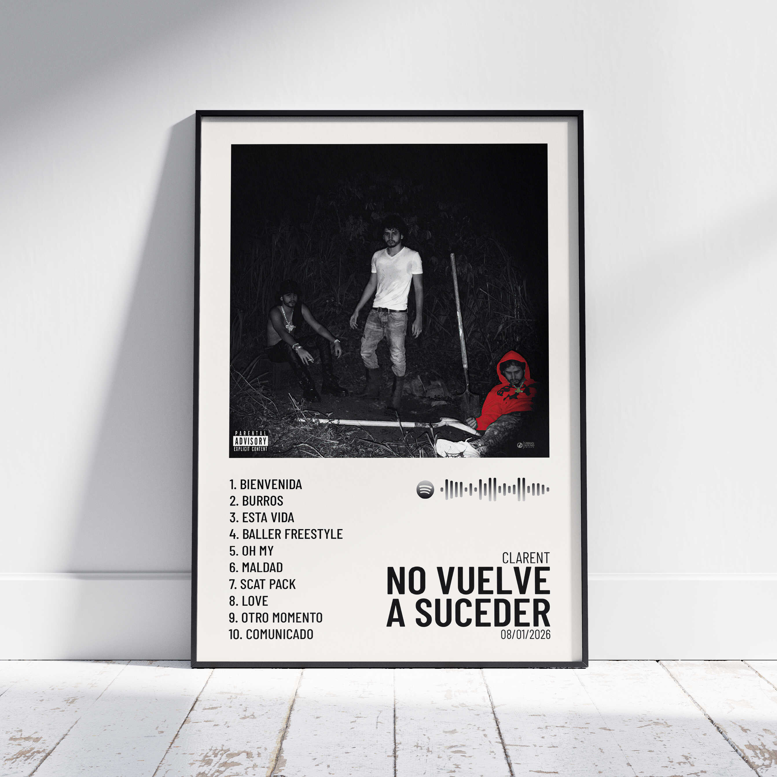 No vuelve a suceder - Poster digital EP Clarent – Urban Sound Prints