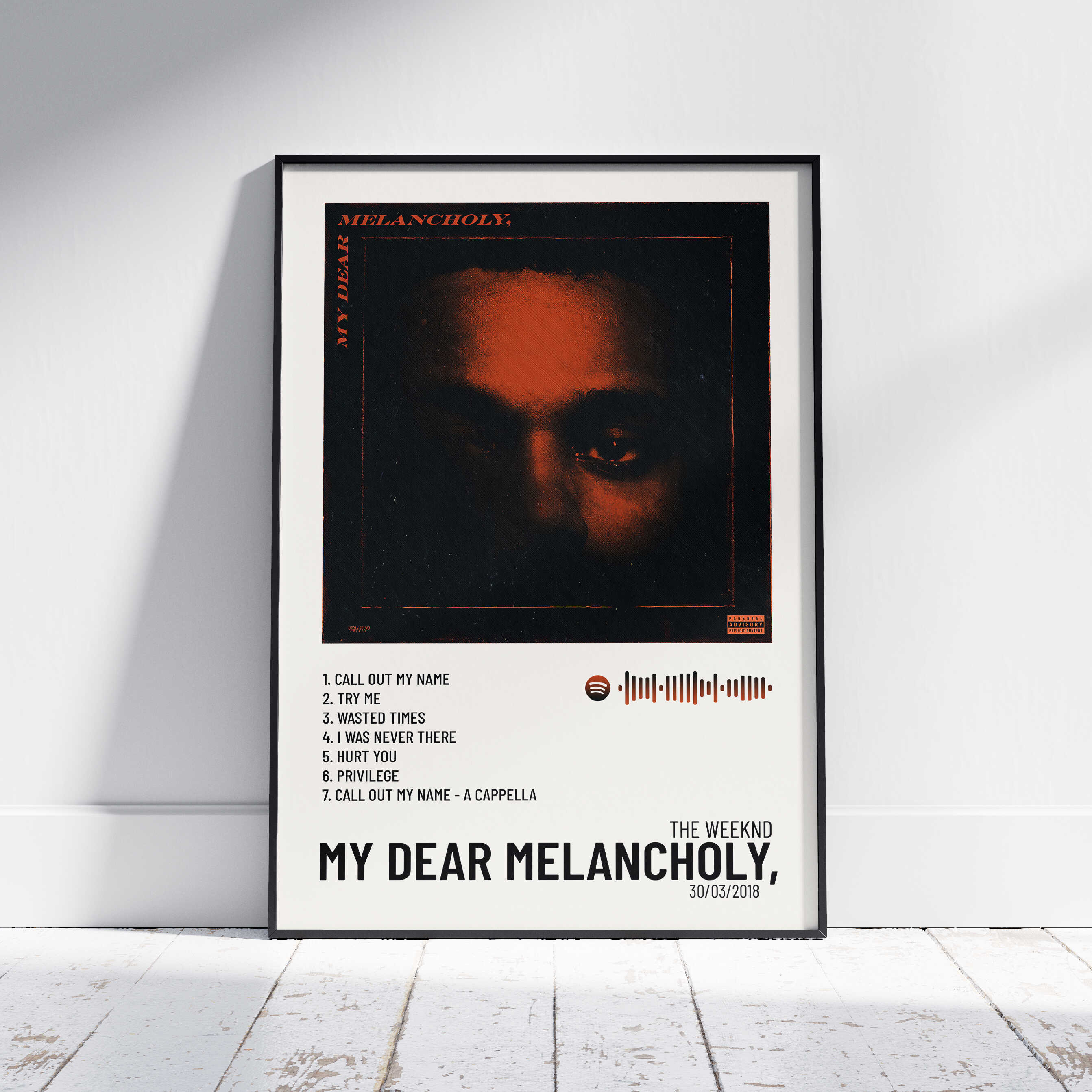 My Dear R My Dear Melancholy - Poster digital The Weeknd – Urban Sound Prints