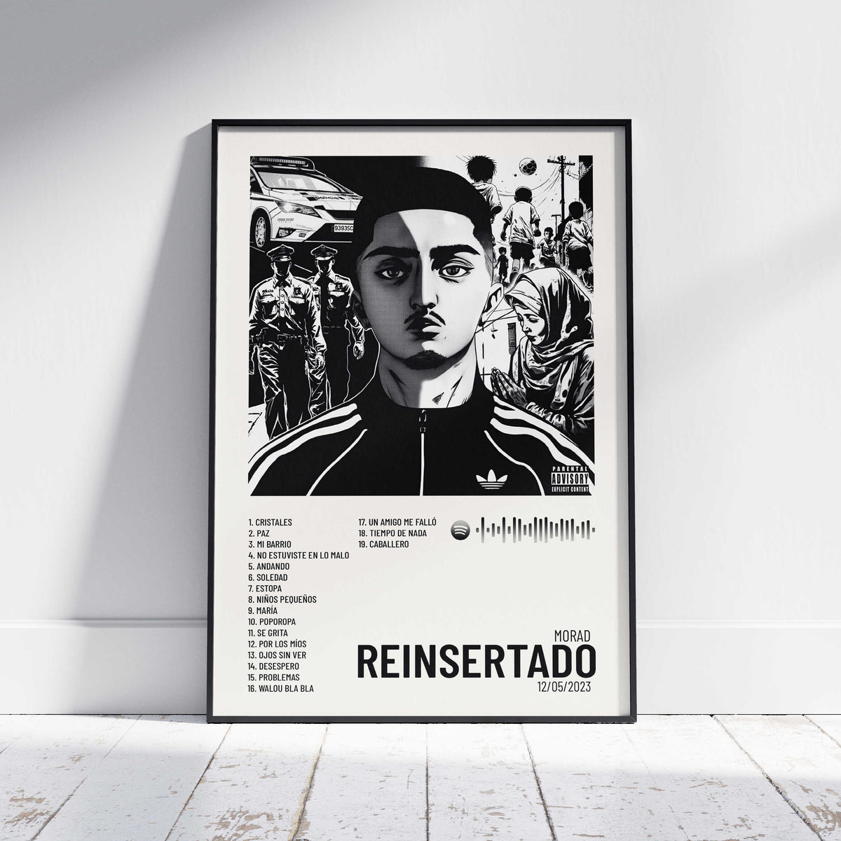 Morad Rapper Poster Reinsertado - Poster digital álbum Morad – Urban Sound Prints