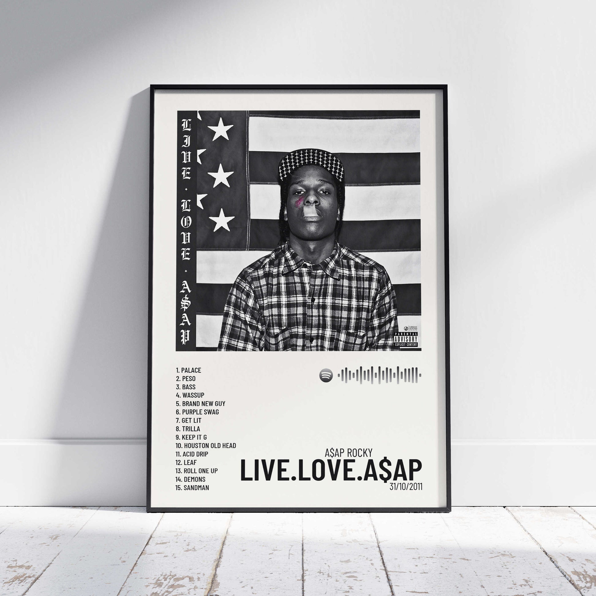 LIVE.LOVE.A$AP - Poster digital álbum A$AP Rocky – Urban Sound Prints