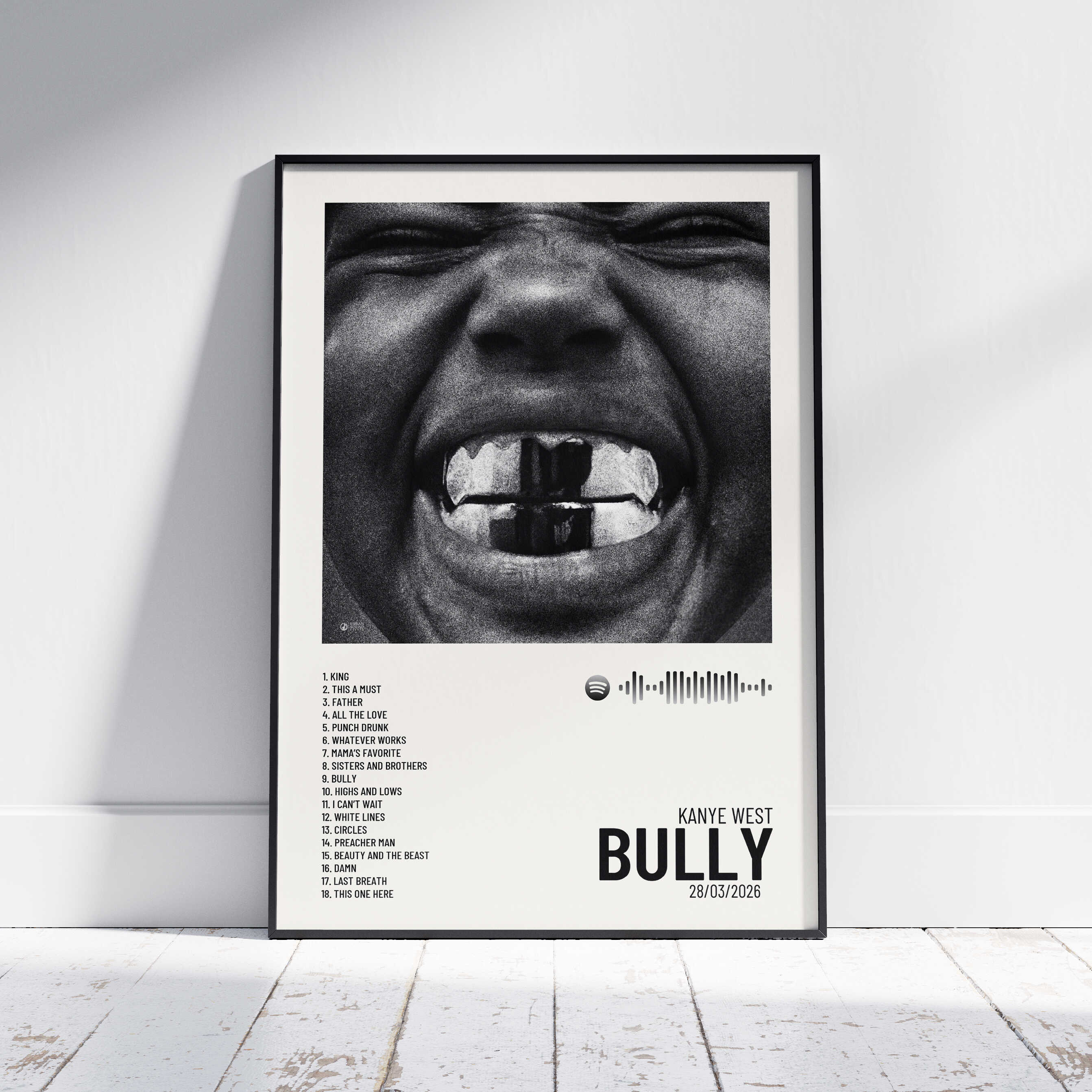 BULLY - Poster digital álbum Kanye West – Urban Sound Prints