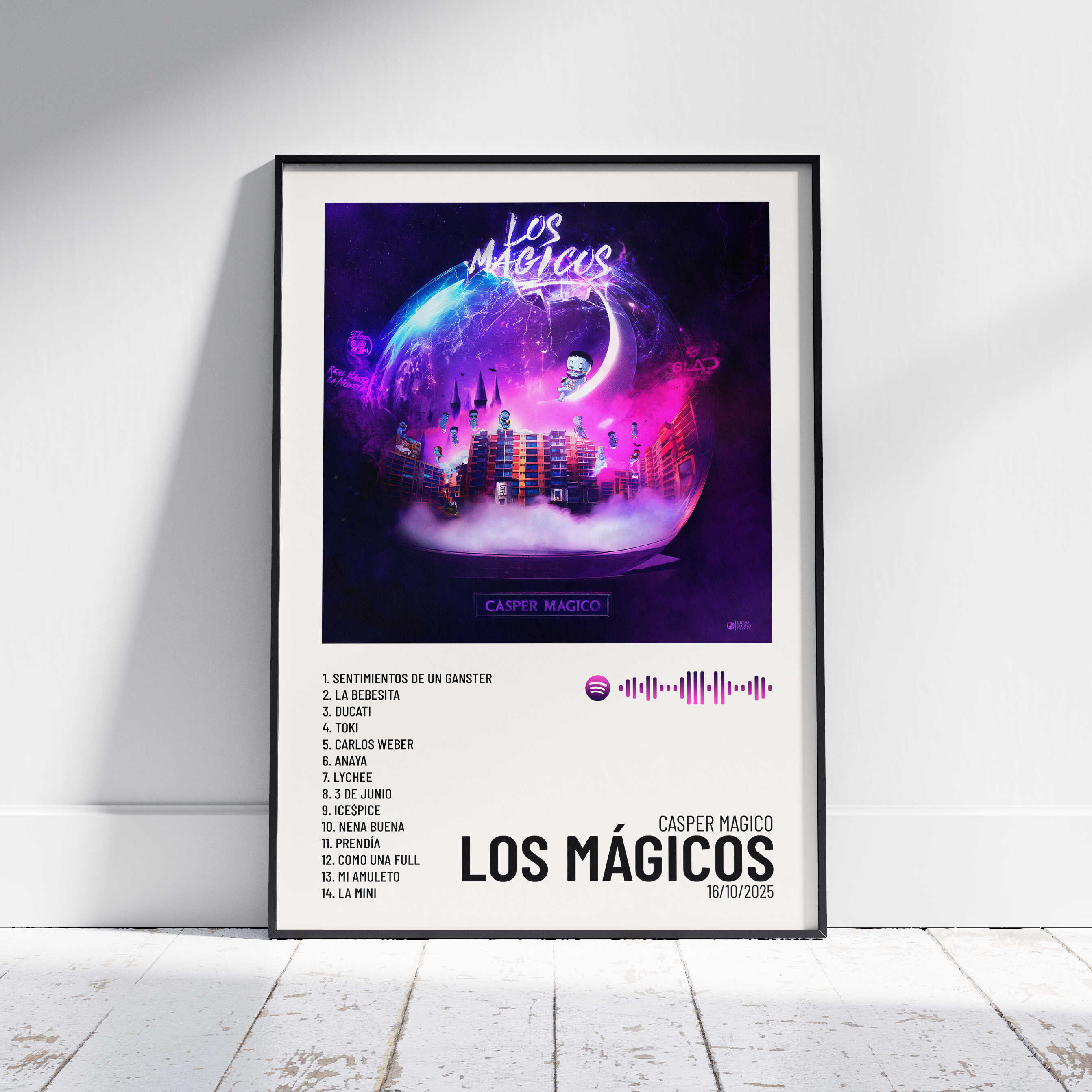 Los Mágicos - Poster digital álbum Casper Magico – Urban Sound Prints