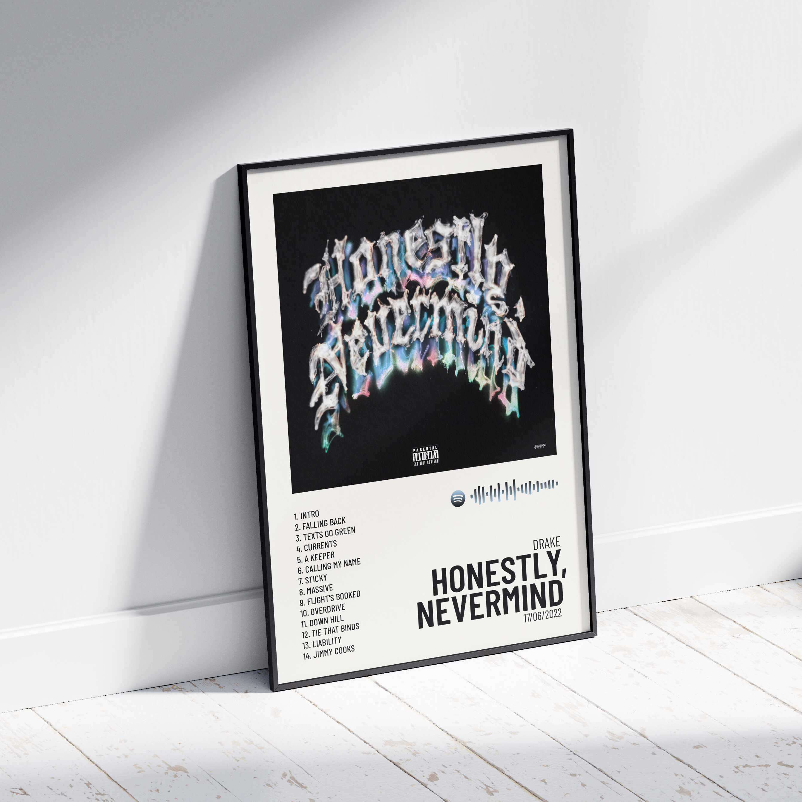 Honestly, Nevermind - Poster digital álbum Drake – Urban Sound Prints