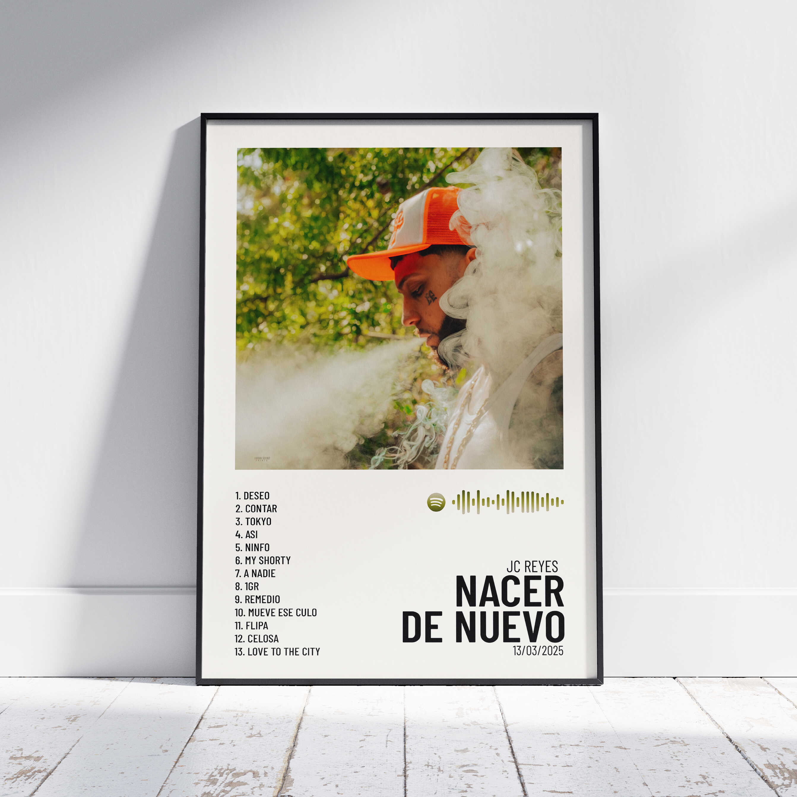 NACER DE NUEVO - Poster digital álbum JC Reyes – Urban Sound Prints