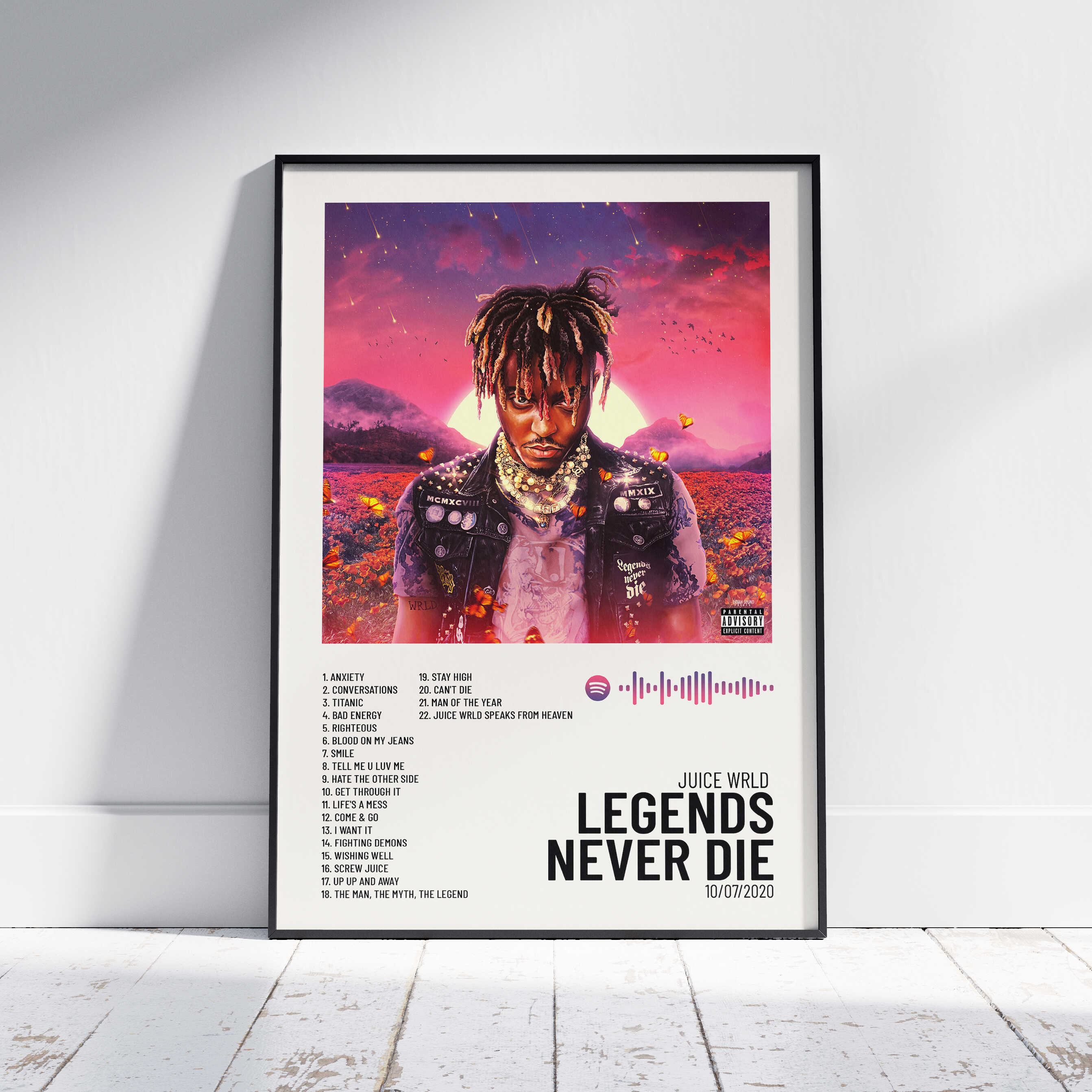 Legends Never Die Poster Digital lbum Juice WRLD Urban Sound Prints legends-never-die-poster-digital-lbum-juice-wrld-urban-sound-prints