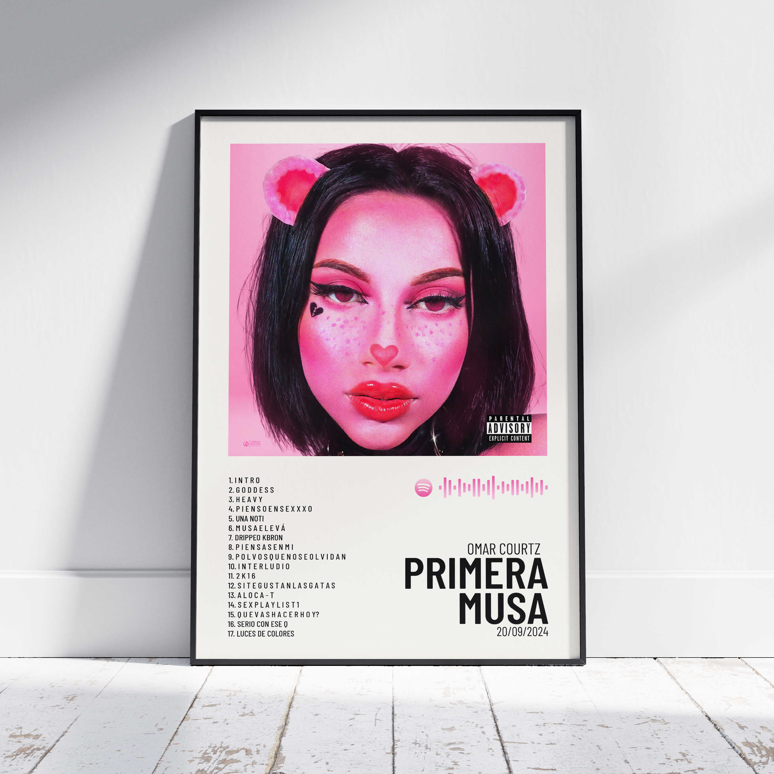 PRIMERA MUSA - Poster digital álbum Omar Courtz – Urban Sound Prints