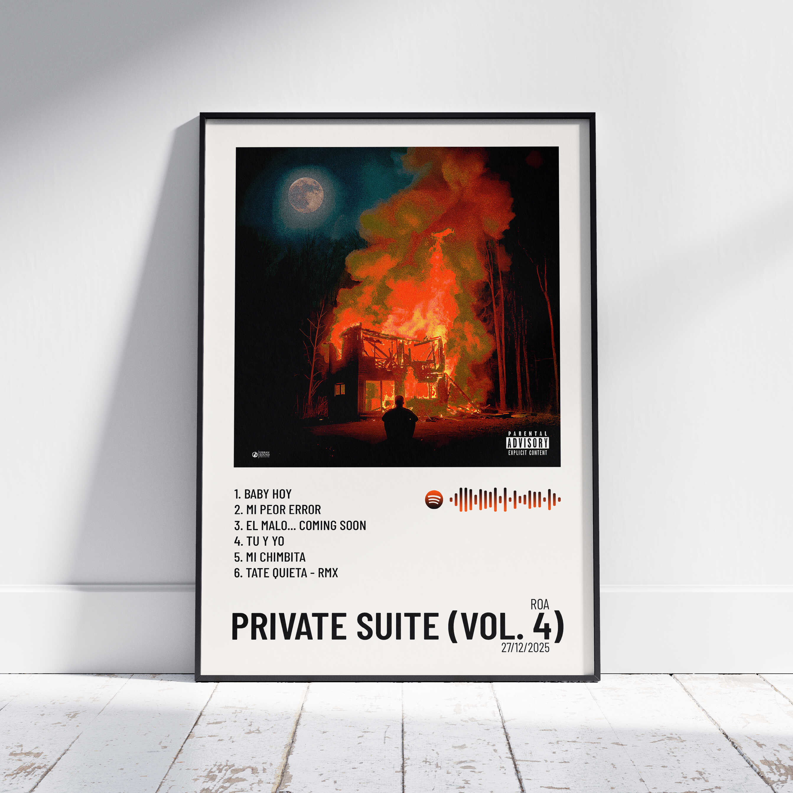 Poster De Roa Private Suite (Vol. 4) - Poster digital EP ROA – Urban Sound Prints