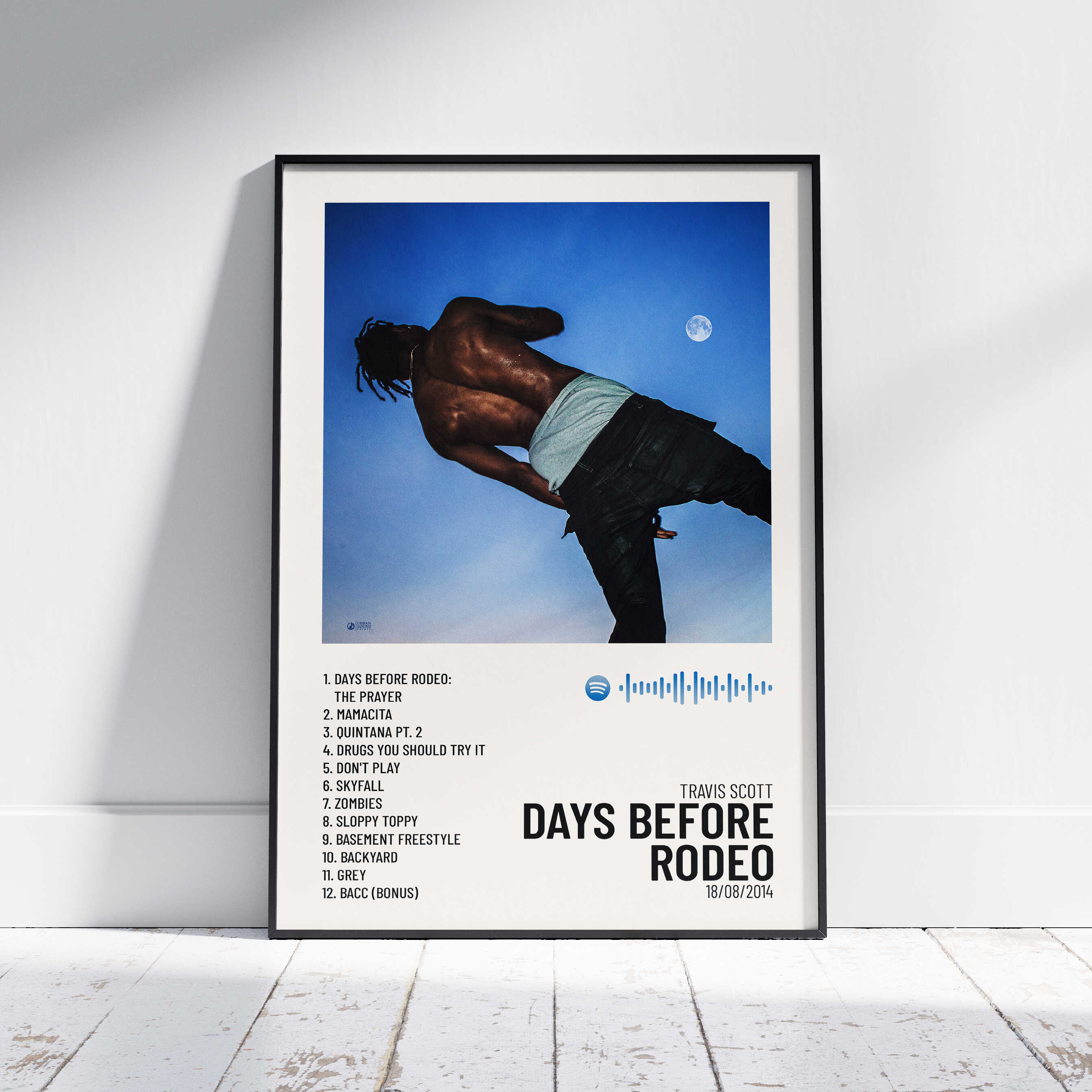 DAYS BEFORE RODEO - Poster digital álbum Travis Scott – Urban Sound Prints
